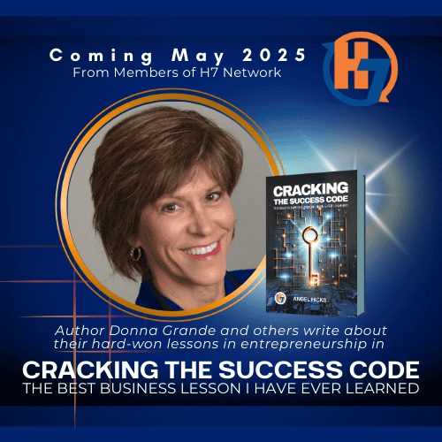 Explore and discover the transformative journey of Donna Grande, affectionately known as the "Grande Connector," in the H7 Network Anthology Book, “Cracking the Success Code: The Best Business Lesson I Ever Learned.”