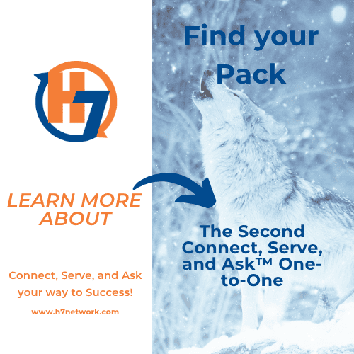 Elevate by Building strong, Trusted, Champion Relationships goes beyond the first meeting. The Second Connect, Serve, and Ask™ One-to-One meeting, often coined as “your pitch to the other person,” is a transformative process designed to take your professional relationships to the next level.