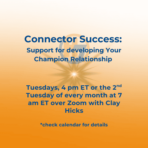 “Connector Success Office Hours." This program is specifically tailored for those ambitious H7 members who have completed all the required training to be recognized as H7 Connectors. It aims to empower these new Connectors with the skills and tools needed to transform initial connections into what we proudly call Trusted-Champion Relationships.